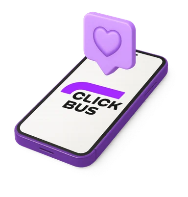 Smartphone com o aplicativo ClickBus aberto